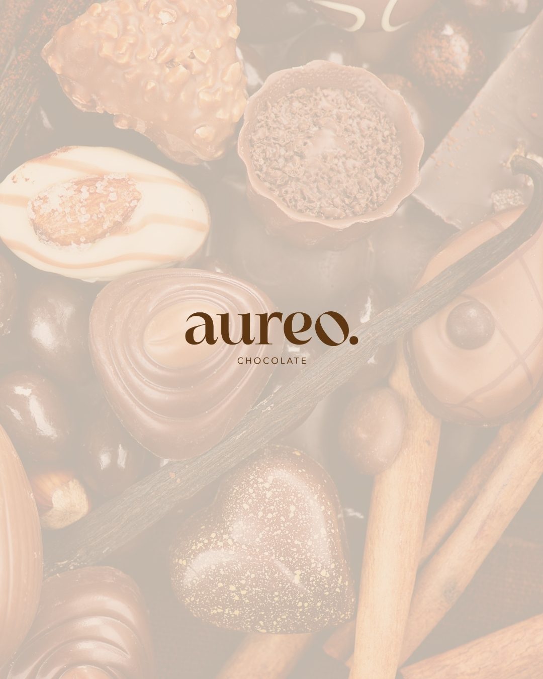 Marchio aureo. su una lavorazione di cioccolato